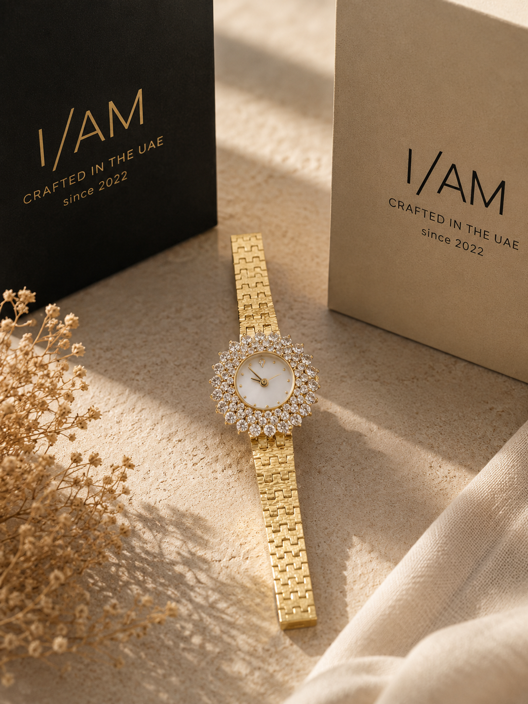 Aljawhara watch- gold color