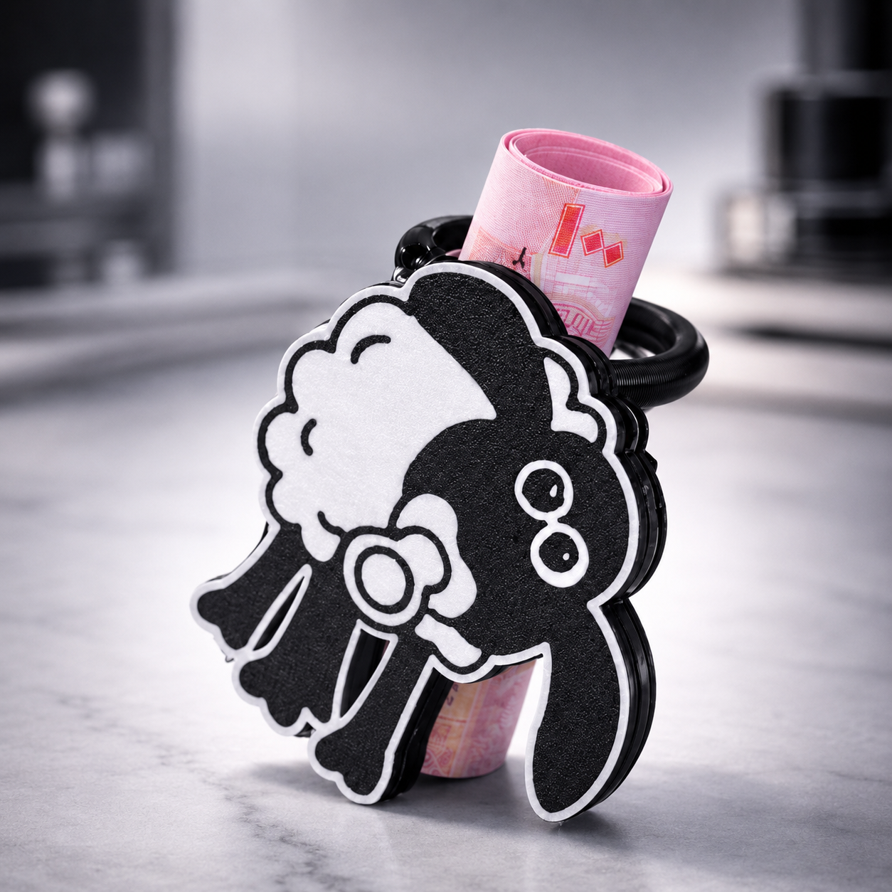 Baby sheep with money holder